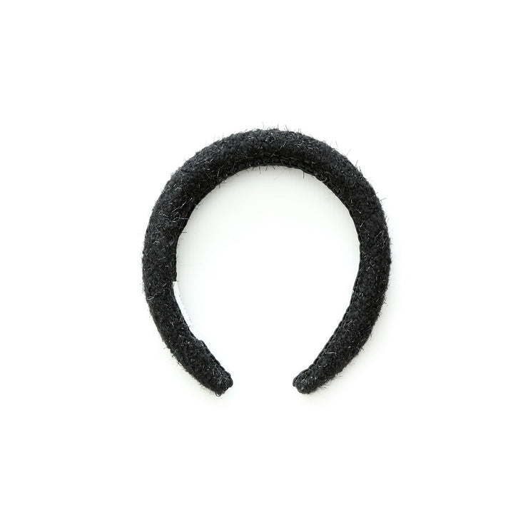 Fascia per capelli in lana nera