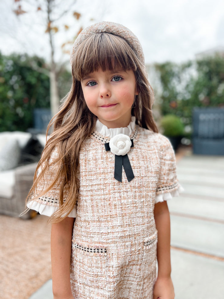Fascia per capelli in tweed Camilla