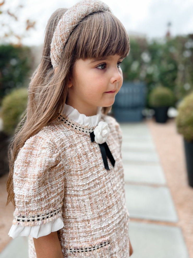 Fascia per capelli in tweed Camilla