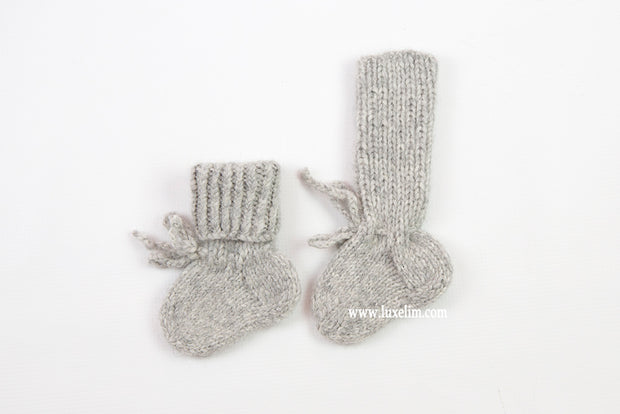 Scarpine per neonati / Calzini lavorati a mano in lana di alpaca