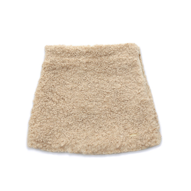 Teddy skirt beige