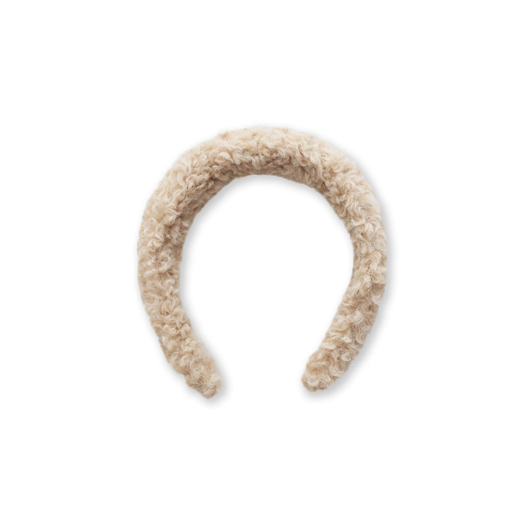 Fascia per capelli Teddy beige