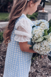 Abito Zoe pied de poule blu