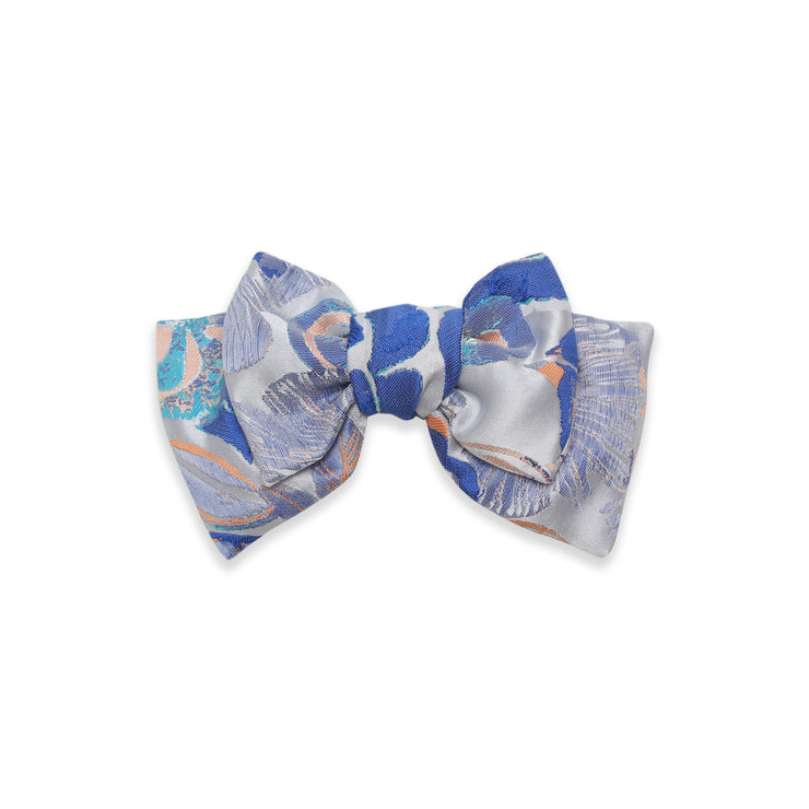 Angelica Jacquard Floral Bow Hairclip