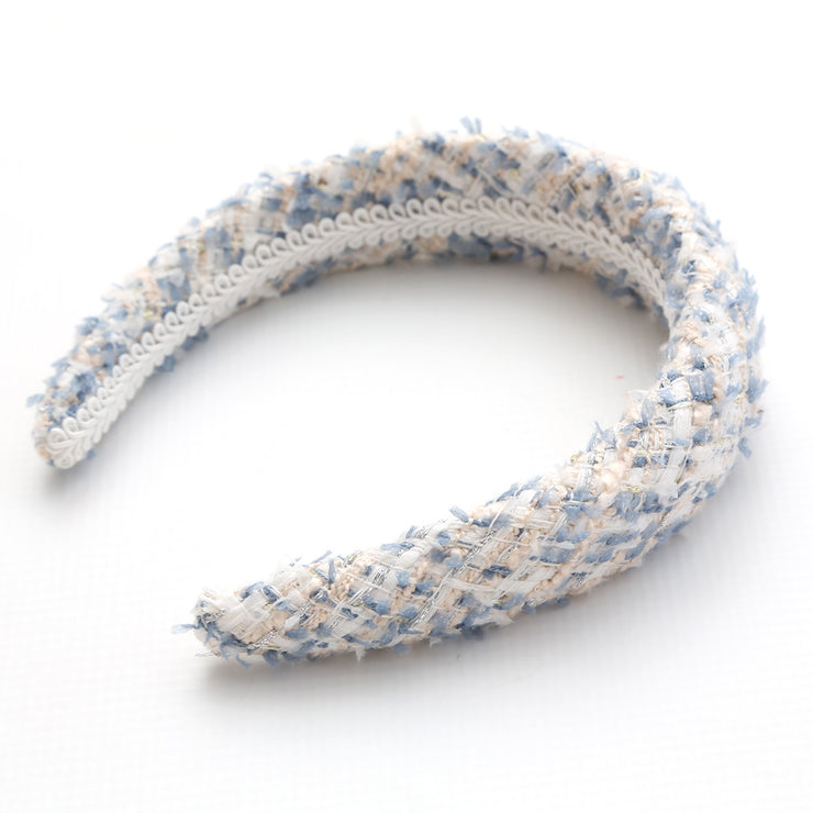 Cerchietto in tweed Isabella blu