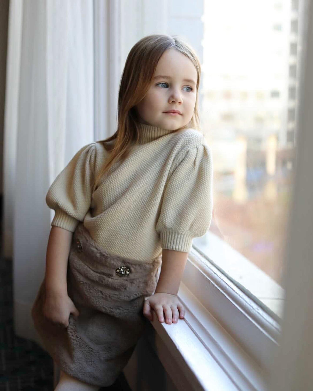 Brown faux-fur Skirt Nicole Collection – LUXELIM