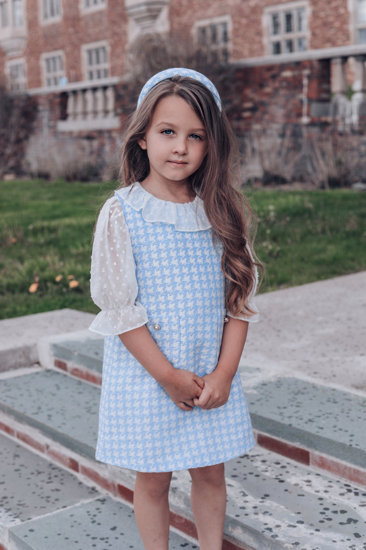 Abito Zoe pied de poule blu