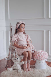 Gonna in pelliccia sintetica Nicole rosa