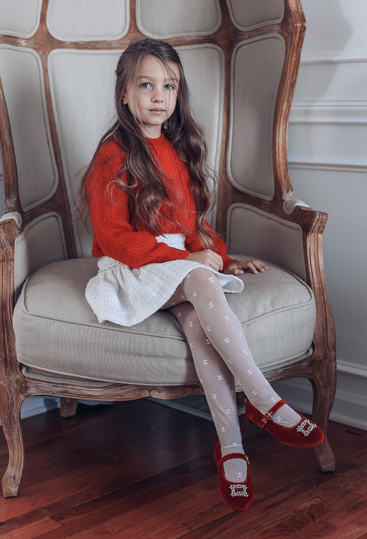 Scarpe in velluto Lila in rosso