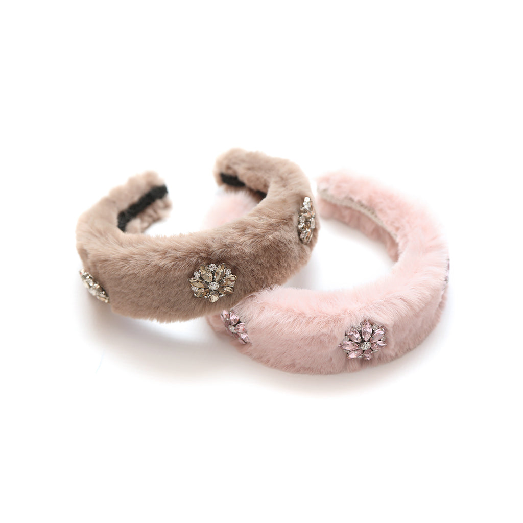 Faux-fur headband Nicole Collection – LUXELIM display picture 1
