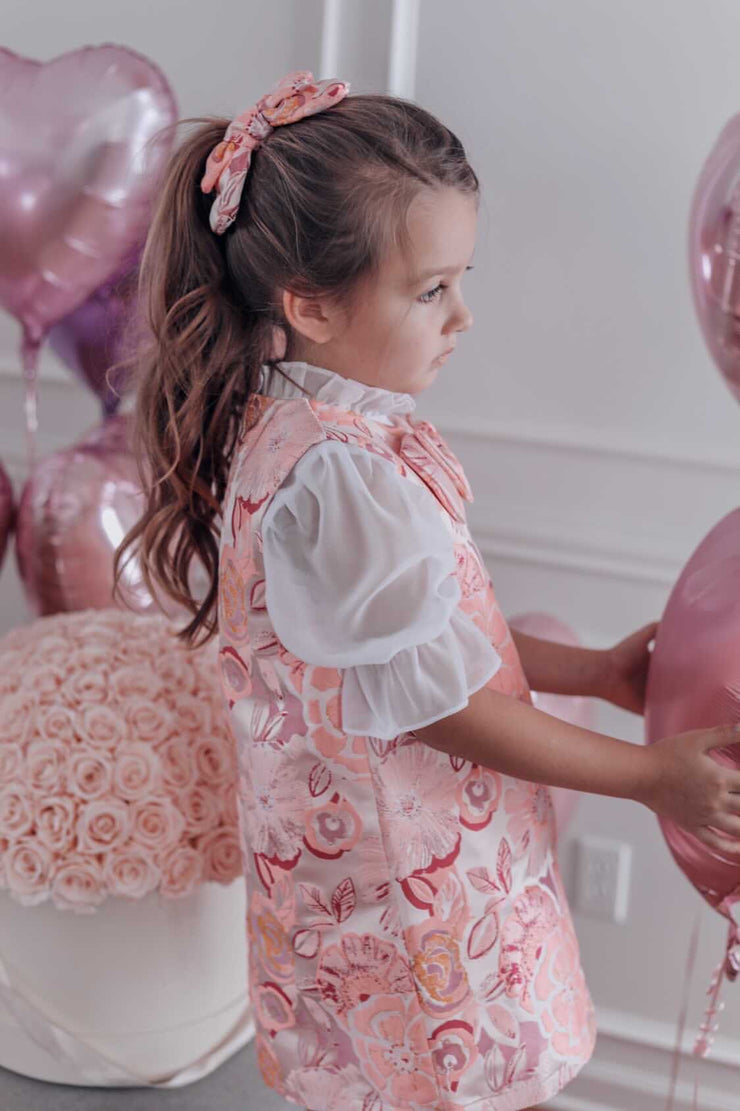 Angelica Jacquard Floral Bow Hairclip