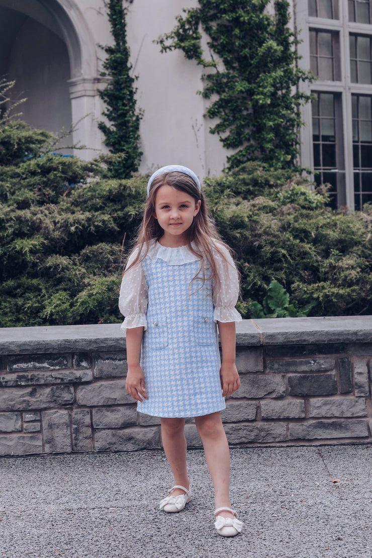 Abito Zoe pied de poule blu