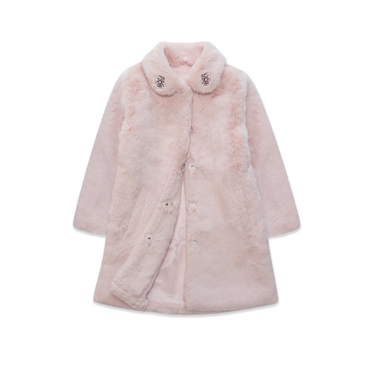 Cappotto in pelliccia sintetica rosa Nicole Collection