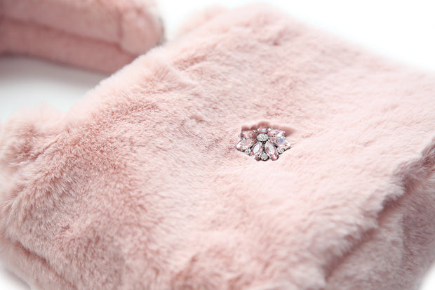 Faux-fur Handbag pink Nicole Collection