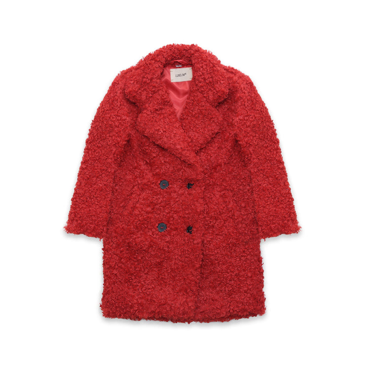 Teddy Coat red