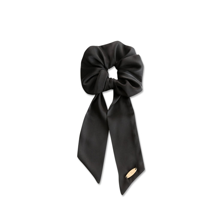 Elastico per capelli in raso nero