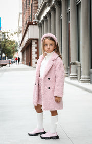Cappotto Teddy rosa