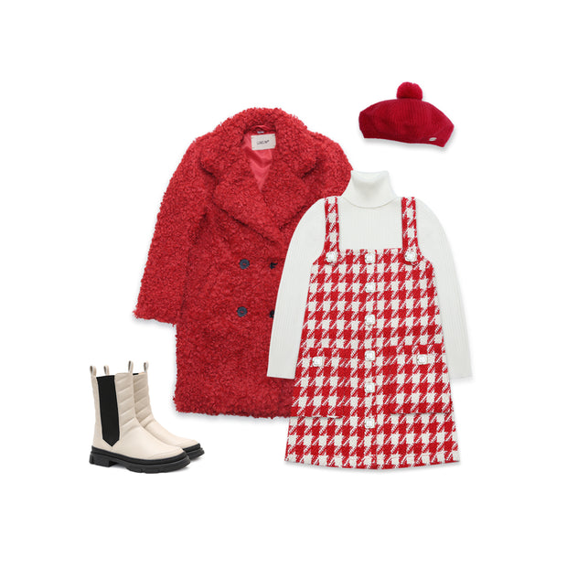 Cappotto Teddy rosso