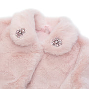 Cappotto in pelliccia sintetica rosa Nicole Collection