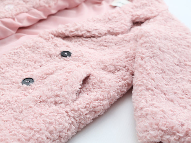 Cappotto Teddy rosa