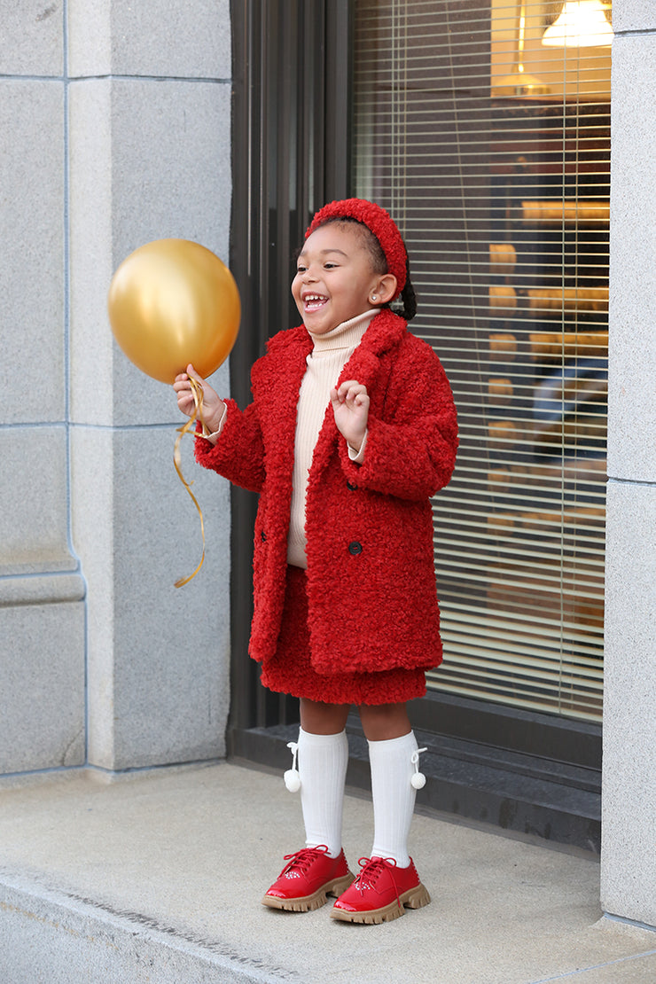 Teddy Coat red