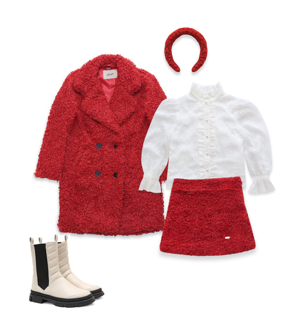 Cappotto Teddy rosso
