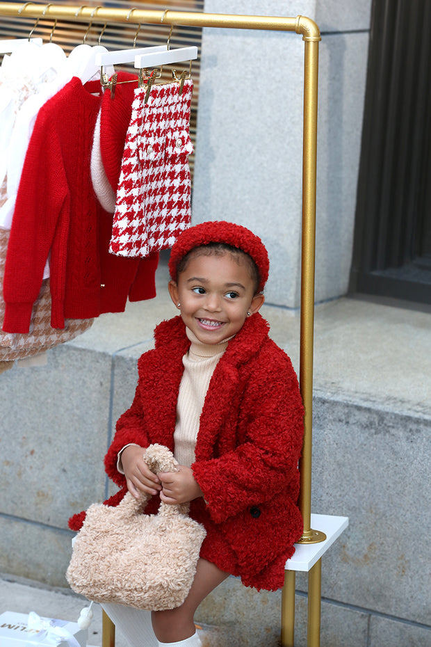Cappotto Teddy rosso