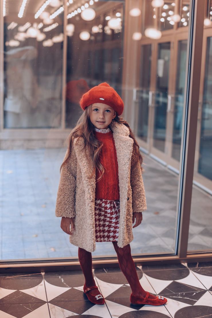 Scarpe in velluto Lila in rosso