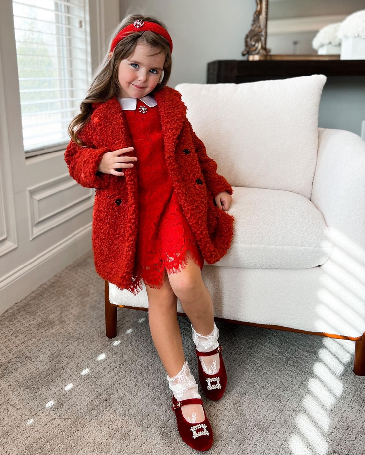 Teddy Coat red