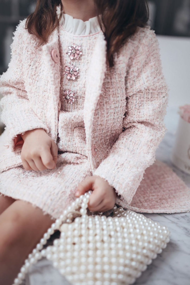 Abito in tweed Dina rosa