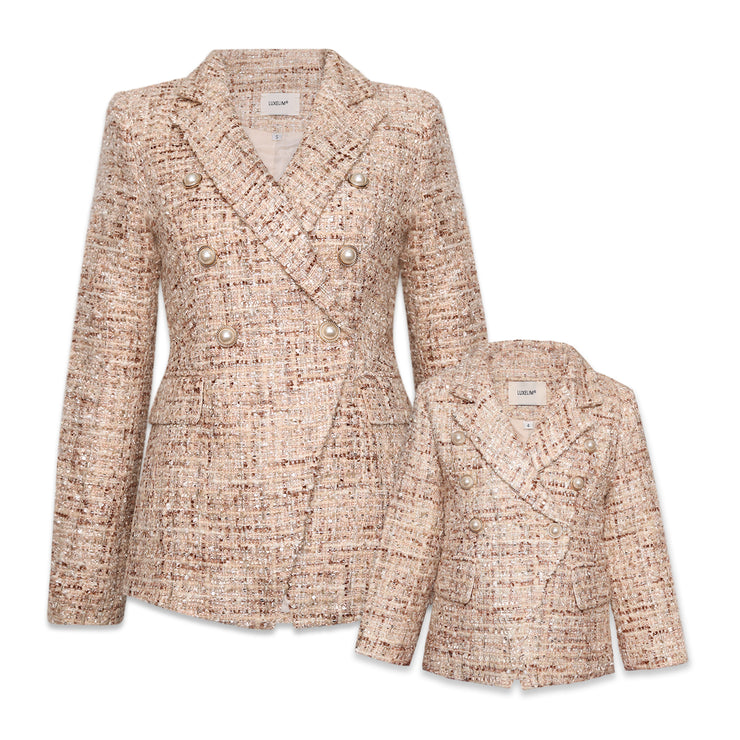 Giacca Blazer in tweed per bambini Zelda